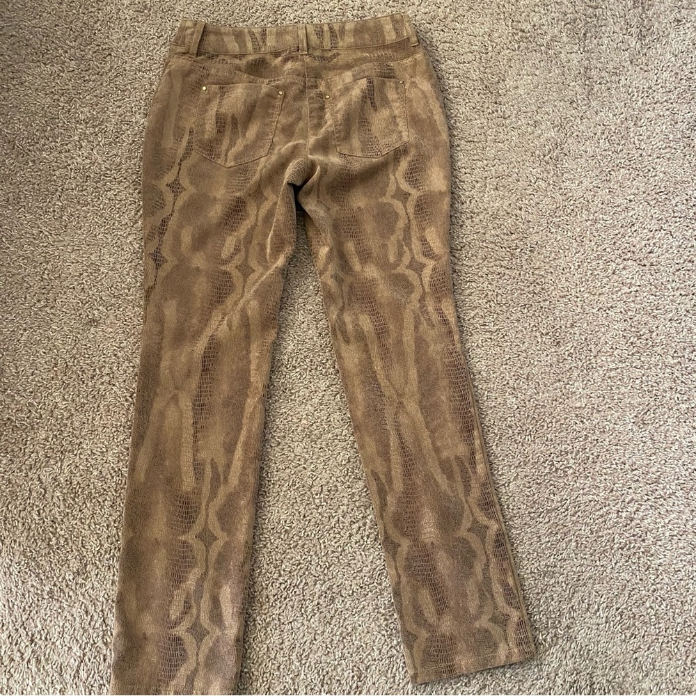 CHICO’s Brown Python Corduroy Pants 0 - image 3